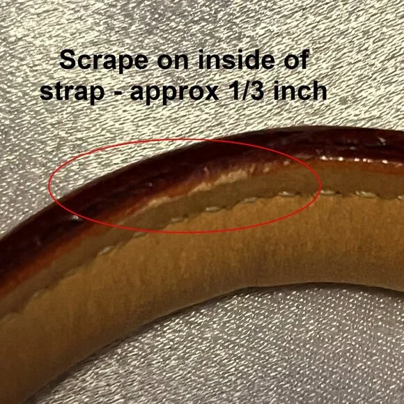 Dooney & Bourke Signature Buckle Satchel – Grey/White with Natural Trim - Picture 14 of 16